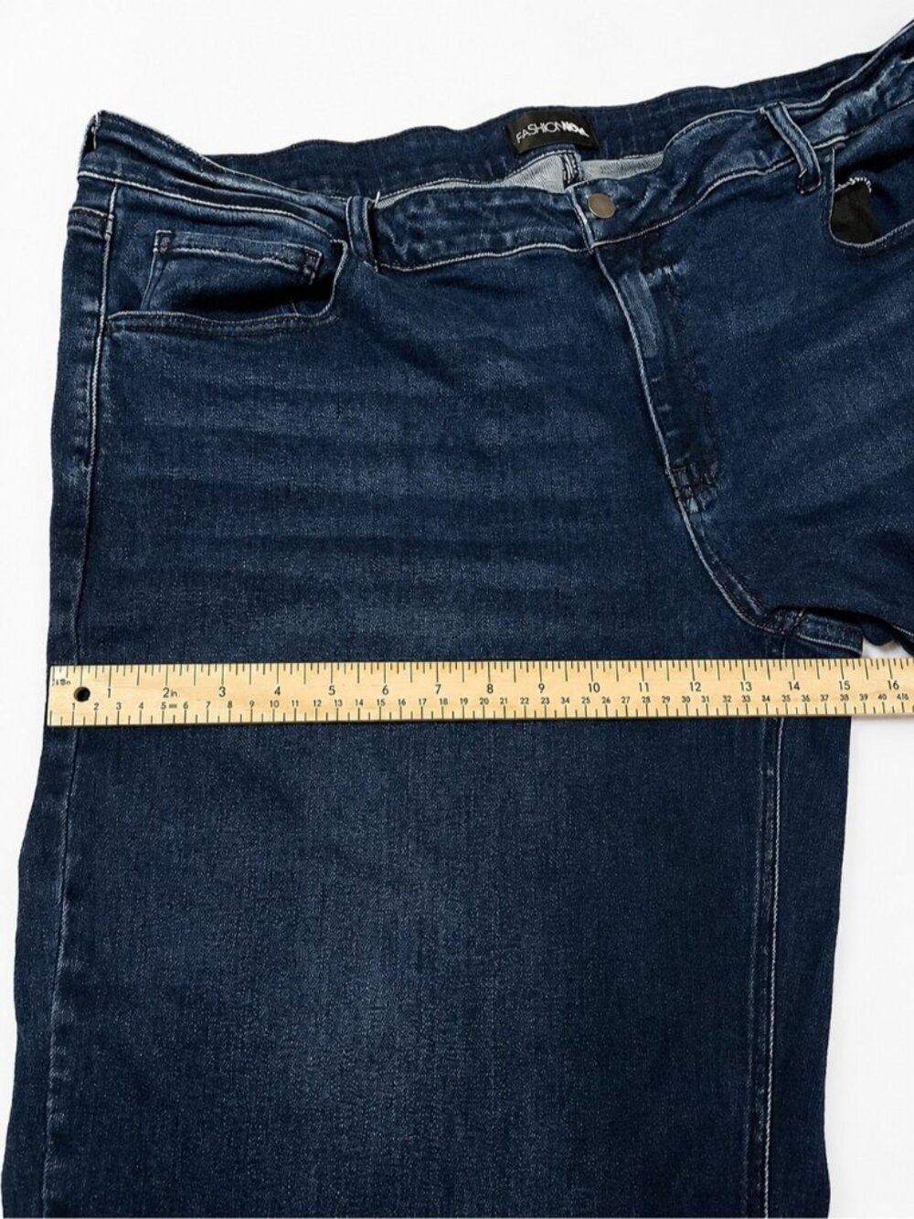 Fashion Nova Women’s Size 22 Dark Wash Wide Leg Jeans High Rise Stretch Denim - Picture 5 of 8